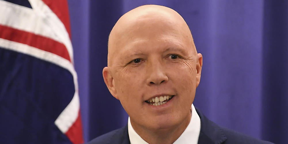 Newly elected Leader of the Liberal Party Peter Dutton speaks to the media after a party room meeting at Parliament House in Canberra, Monday, May 30, 2022. (AAP Image/Lukas Coch) NO ARCHIVING