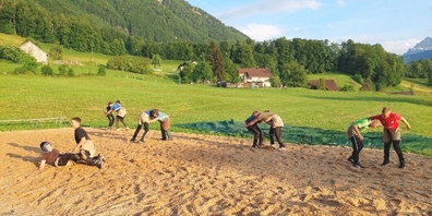 Jungschwinger beim Training. 
