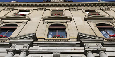 Das Berner Amtshaus, wo der Prozess gegen die Mitglieder von Motorrad-Clubs über die Bühne geht. (Archivbild)