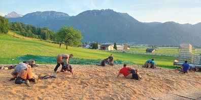 Wenn es das Wetter zulässt, können die Schwinger wieder draussen in Schänis trainieren.
