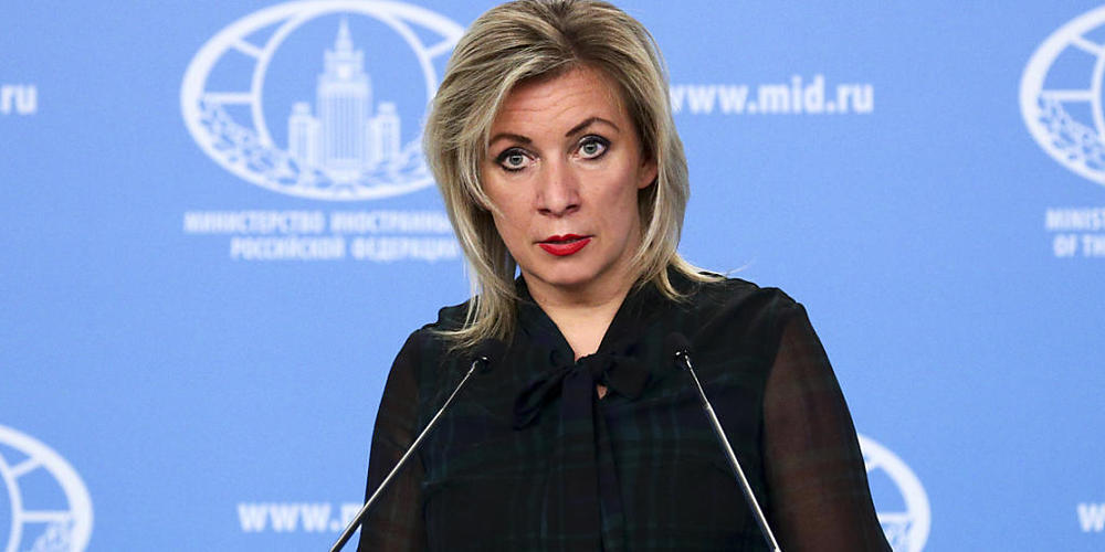 ARCHIV - Nicht nur die EU, sondern auch die USA verabschieden verhängen weitere Sanktionen. So zum Beispiel auch gegen Maria Sacharowa, die Sprecherin des russischen Außenministeriums. Foto: ---/Russian Foreign Ministry Press Service/AP/dpa - ACHT...