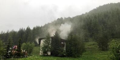 Im Wohnhaus in Samnaun GR befand sich zum Zeitpunkt des Blitzeinschlags niemand.