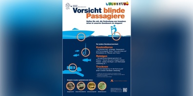 Helfen Sie mit, die Verbreitung  von invasiven Arten in unseren  Gewässern zu stoppen!