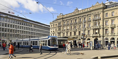 Die Grossbanken UBS und Credit Suisse am Zürcher Paradeplatz (Archivbild).
