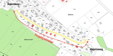 Um diesen Abschnitt geht es: Die Bidemsstrasse soll totalsaniert werden.