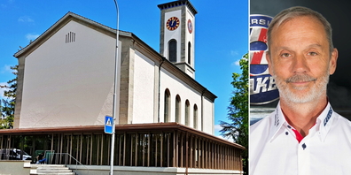 Stefan Bürer (r.), Kommunikationschef und Verwaltungsratsmitglied der Lakers, ist Talk-Gast in der reformierten Kirche Rapperswil.