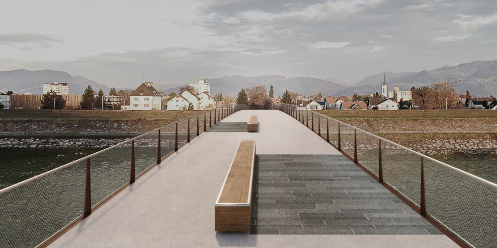 Die geplante Velobrücke Au-Lustenau ist Bestandteil des Agglomerationsprogrammes