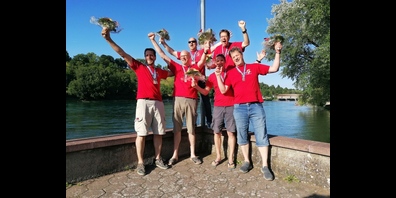 Strahlende Gewinner des kompletten Medaillensatzes der Kategorie D – allesamt aus Diessenhofen.