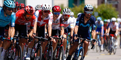In der Stadt St.Gallen kämpfen die Fahrer um den Sieg.