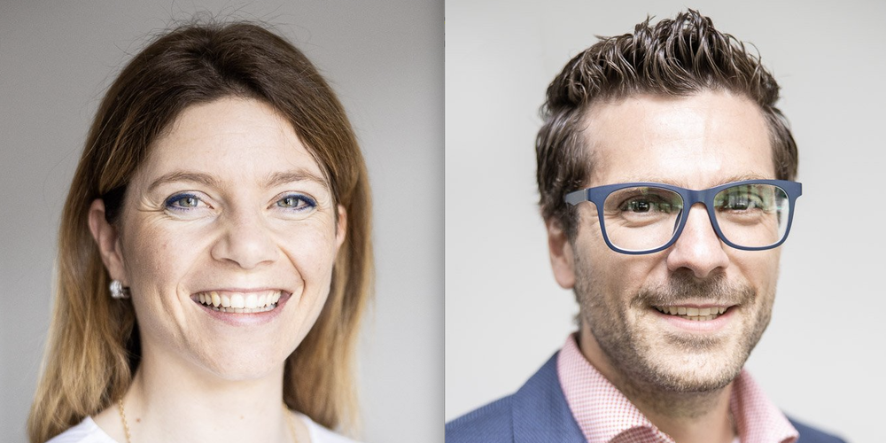 Co-Vizepräsidentin Nayla Stössel und Vorstandsmitglied Alexander Morant.