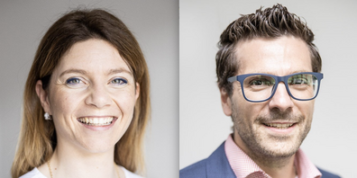 Co-Vizepräsidentin Nayla Stössel und Vorstandsmitglied Alexander Morant.