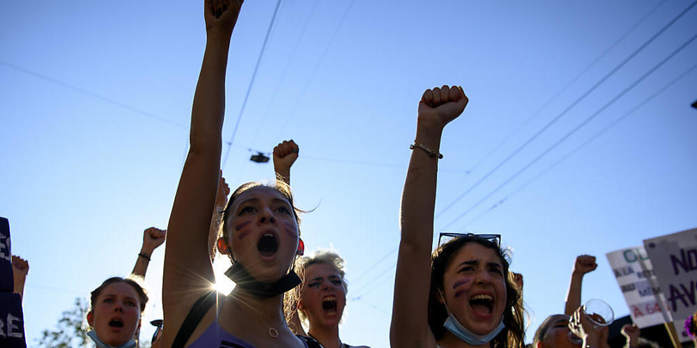 Frauenstreik in Lausanne. (Archivbild)