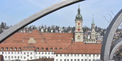 Dächer des Klosterbezirks in St.Gallen.