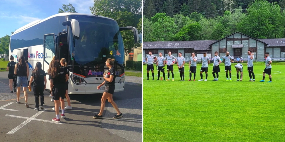 Die Frauen (l.) reisten per Car nach Wittenbach – eine Premiere. Die Herren gaben im Bündnerland einen Vorsprung aus der Hand.