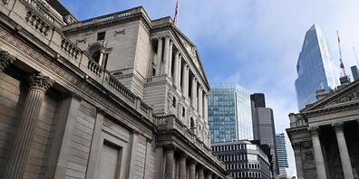 Die britische Notenbank erhöht die Zinsen weiter. Sie hebt den Leitzins um 0,25 Prozentpunkte auf neu 1,25 Prozent an.(Archivbild)