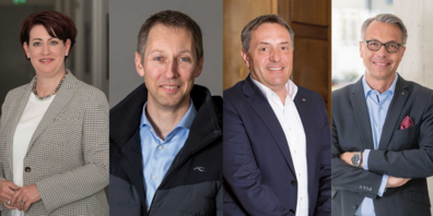 v.l.n.r.: Karin Jung, Leiterin Amt für Wirtschaft und Arbeit/Markus Walt, Leiter des Amt für Wirtschaft des Kanton Appenzell Innerrhoden/Daniel Lehmann, Leiter Amt für Wirtschaft und Arbeit des Kanton Ausserrhoden/Daniel Wessner, Leiter Amt für Wirtschaft und Arbeit des Kantons Thurgau