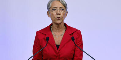 Elisabeth Borne, Premierministerin von Frankreich, hält eine Rede nach der Parlamentswahl. Foto: Ludovic Marin/Pool via AP/dpa