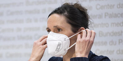 Tanja Stadler, frühere Präsidentin der Covid-19-Taskforce des Bundes an einer Medienkonferenz in Bern im März. (Archivbild)