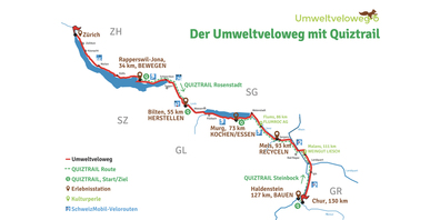 Der neue Quiztrail «Steinbock»: Eine Strecke von über 50 Kilometern.