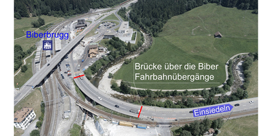 Die aktuelle Baustellensituation von oben. 
