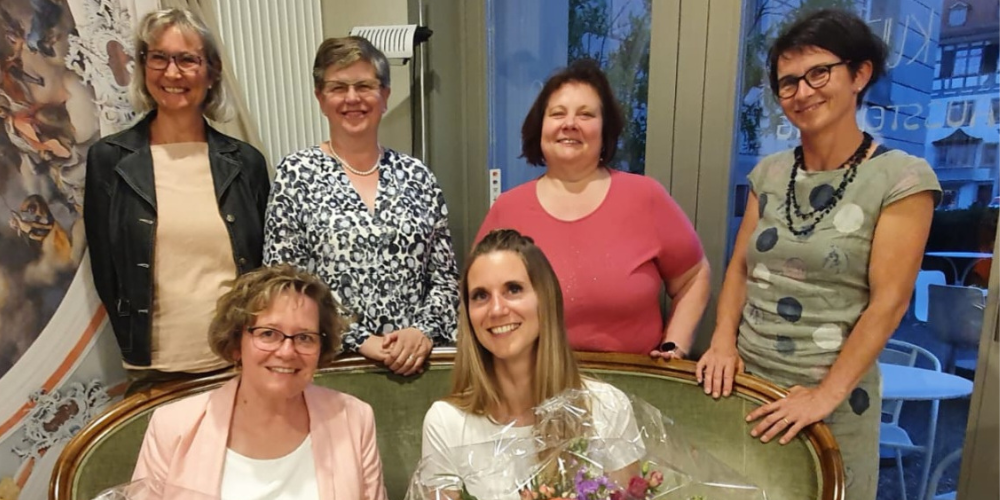 Der Vorstand der Mitte Frauen Kanton St.Gallen mit der neugewählten Präsidentin Andrea Büsser (vorne rechts).