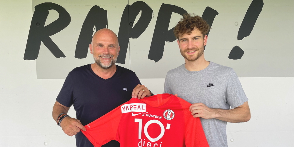 Neuverpflichtung Dimitri Volkart (r.) und Sportchef Stefan Flühmann.