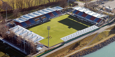Nationalstadion Liechtensteins: Der Rheinpark in Vaduz.