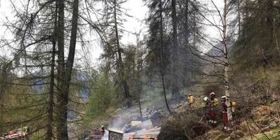 Die Hirtenhütte wurde durch die Flammen zerstört.