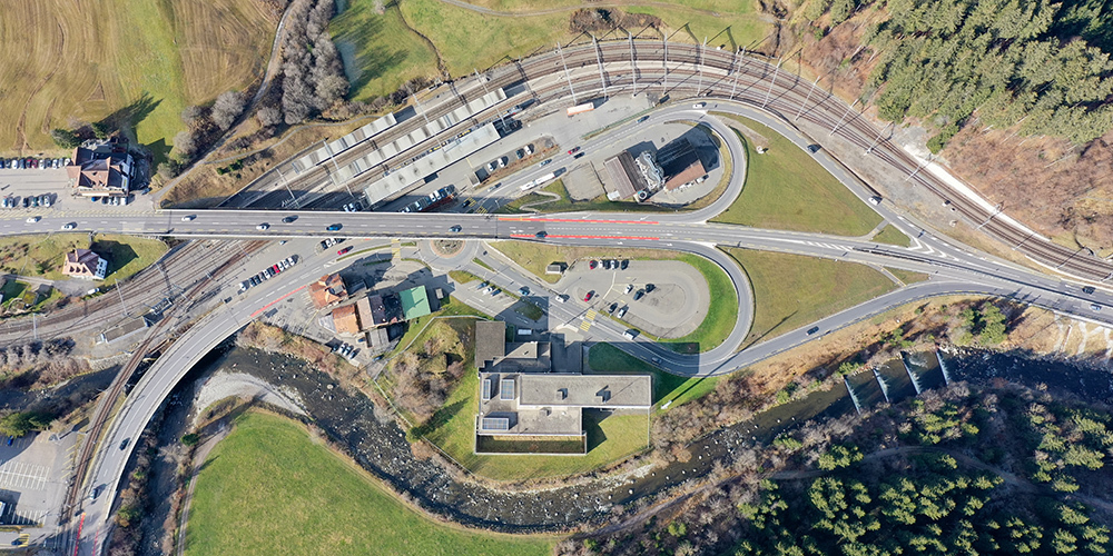 Der Knoten Biberbrugg vor den Bauarbeiten. 