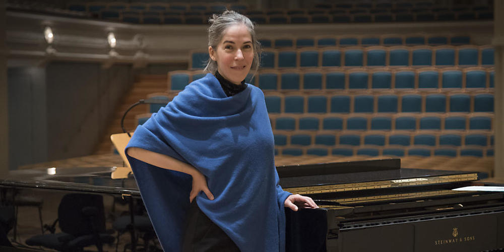 Die Pianistin Simone Keller erhält am 24. August 2022 im Eisenwerk in Frauenfeld den Thurgauer Kulturpreis.