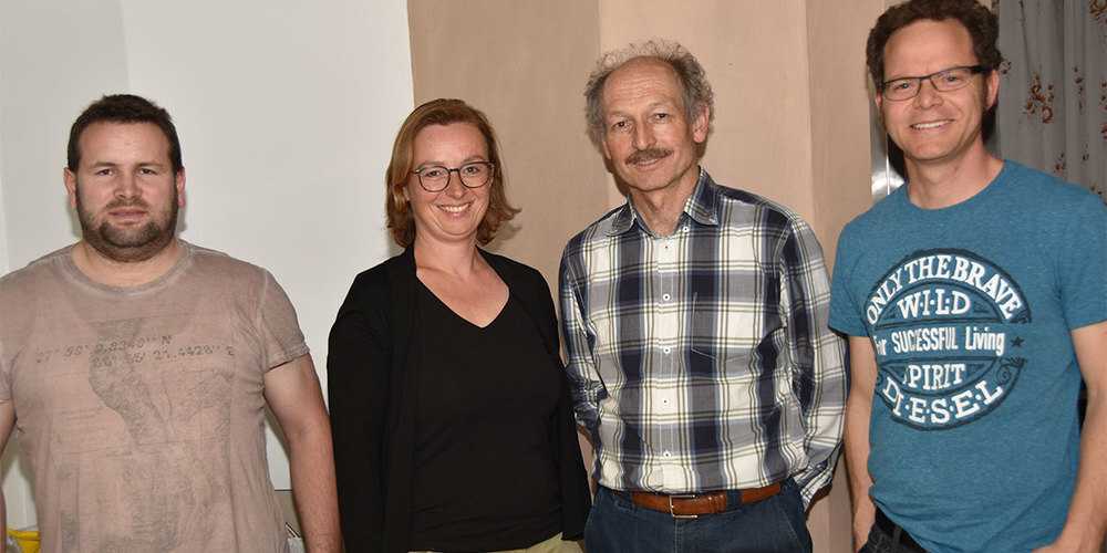 Der Vorstand der Energie-Genossenschaft PizSol: Ueli Gnos, Anna Röllich, Thomas Keel, Thomas Bucher 