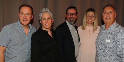 Im Bild (v.l.): René Schlegel, Rahel, Fässler, Klaus Broger, Brigitte Sutter und Jörg Kurmann (Präsident).