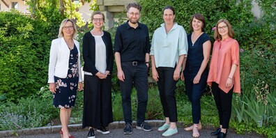 Organisationsteam und Referentinnen und Referenten: Von links nach rechts: Judith Hübscher Stettler (Amt für Gesundheit), Doris Grauwiler (Perspektive Thurgau), Johannes Kleske (Third Wave), Anna Hecken (Amt für Gesundheit), Martina Dumelin (Dumelin Projekte & Vernetzung), Esther Hanselmann (Perspektive Thurgau).
