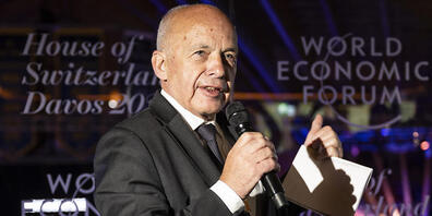 Finanzminister Ueli Maurer unterstützte am Dienstag am WEF eine Förderinitiative für die Schweizer Blockchain-Basis.