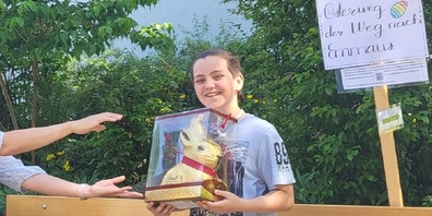 Lukas gewinnt Osterweg-Wettbewerb 2022. Herzliche Gratulation!