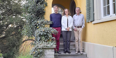 Tobias Adam (l.), Janique Behman und Werner Stahel bilden das Kernteam des Stadtklosters.