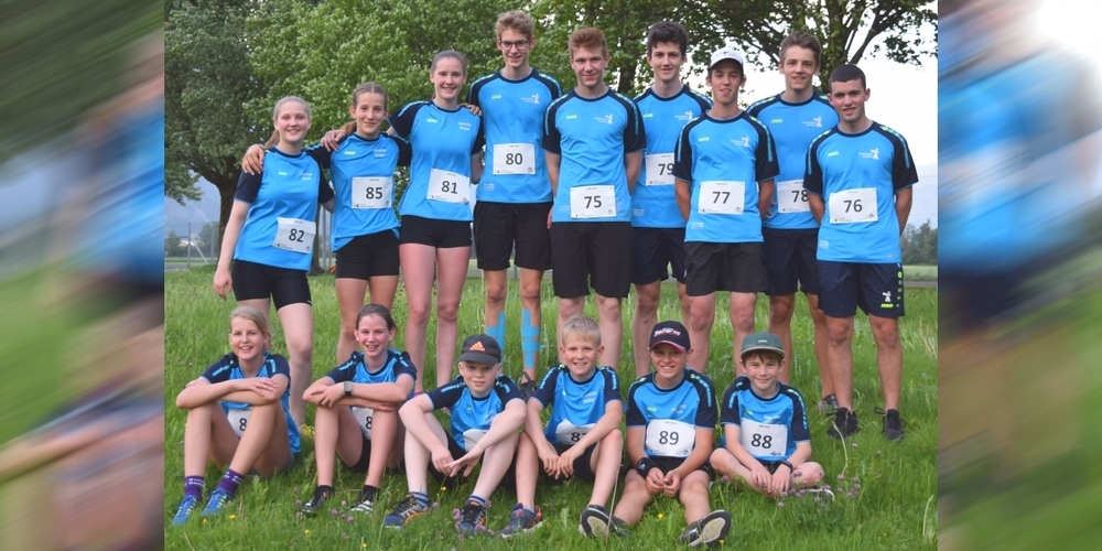 Die drei am Leichtathletik Mannschafts-Mehrkampf in Sargans erfolgreichen Nachwuchsteams des Turnvereins Schänis.