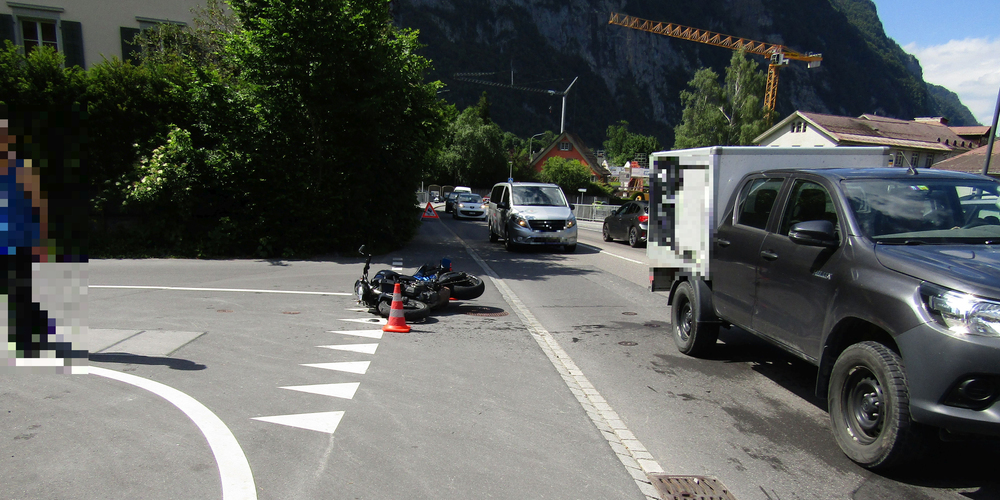 Der Unfallort in Netstal