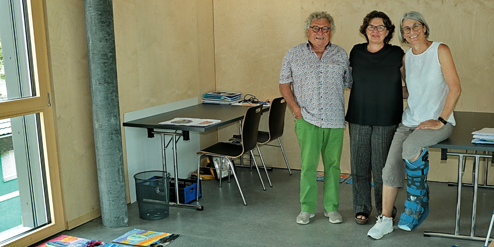 In der Jury wirkten (von links) der Diepoldsauer Künstler Küfas und die beiden Altstätterinnen Silvia Hermann und Beatrix Müggler mit.