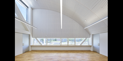 Ein Klassenzimmer der neuen Schulanlage Freilager.