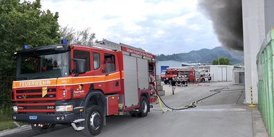 Die Feuerwehr Berneck-Au-Heerbrugg war in wenigen Minuten vor Ort und dämmte den Brand ein