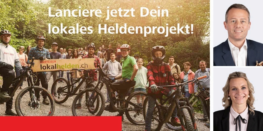 Markus Jäger, Vorsitzender der Bankleitung Raiffeisenbank Rapperswil-Jona (oben), und Claudia Lüthi, Marketingverantwortliche, freuen sich auf vielfältige und kreative Projektideen.
