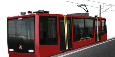 Die neue Dolderbahn wird wieder Rot – passend zur Destination.