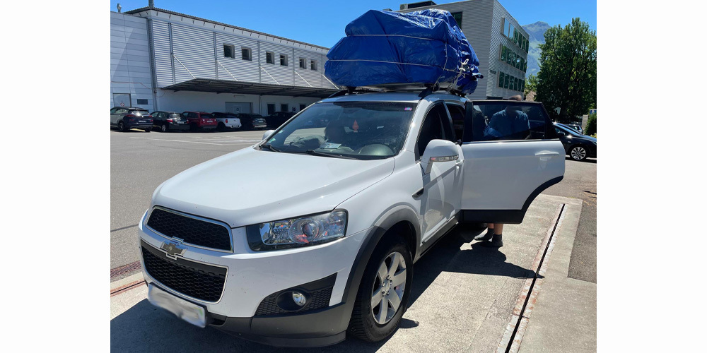 Insgesamt wurde das Gesamtgewicht des Fahrzeuges um 162 kg überschritten. 