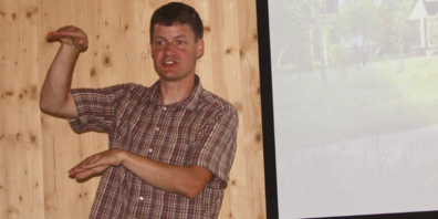 An der Versammlung der Solargenossenschaft Rheintal blickte Christian Eisenhut in die Stromzukunft.