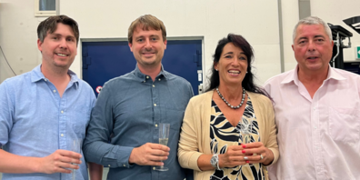 V.l.n.r: Matthias Popp, Nils Kohler, Caroline Studer und Marcel Enz