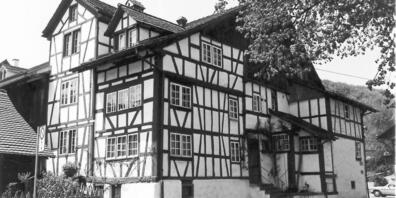 Ortsmuseum im Jahr 1975, aufgenommen anlässlich der Eröffnung des Museums. 