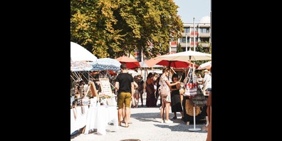 Kreatives Treiben auf dem Machermarkt beim Bahnhof Oerlikon.