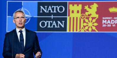 Jens Stoltenberg, Nato-Generalsekretär, äußert sich vor Beginn des Nato-Gipfels in Madrid. Foto: Bernd von Jutrczenka/dpa