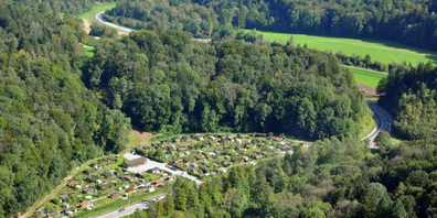 Lage der mittelalterlichen Burgstelle «Hundsrücken» im Murgtal nahe Frauenfeld.